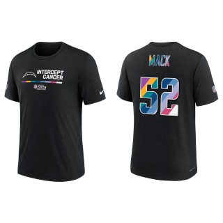 Khalil Mack Los Angeles Chargers Black 2022 NFL Crucial Catch Performance T-Shirt