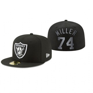 Las Vegas Raiders Kolton Miller Black Omaha 59FIFTY Fitted Hat