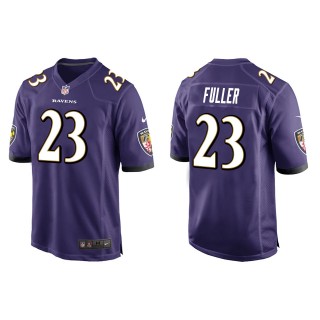 Men's Baltimore Ravens Kyle Fuller Purple Game Jersey