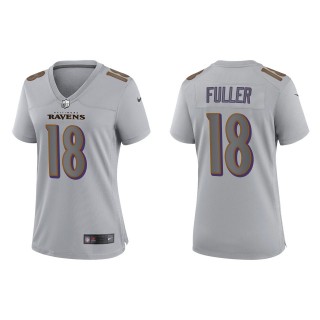 Kyle Fuller Women's Baltimore Ravens Gray Atmosphere Fashion Game Jersey