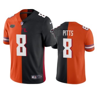 Atlanta Falcons Kyle Pitts Orange Black 2021 NFL Draft Split Jersey