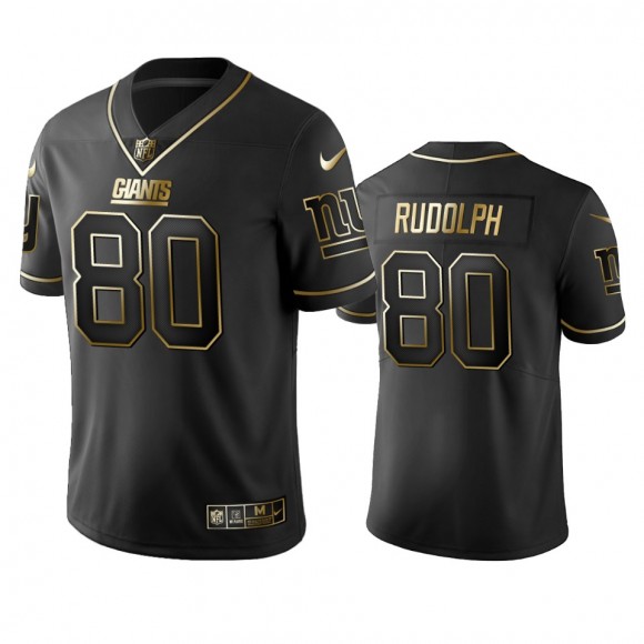 Giants Kyle Rudolph Black Golden Edition Vapor Limited Jersey