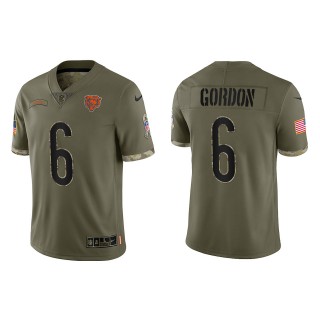 Kyler Gordon Chicago Bears Olive 2022 Salute To Service Limited Jersey