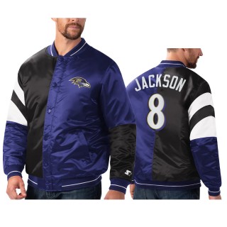 Ravens Lamar Jackson Purple Black Split Jacket