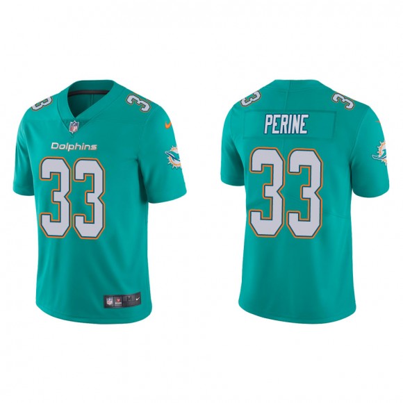 Men's Miami Dolphins La'Mical Perine Aqua Vapor Limited Jersey