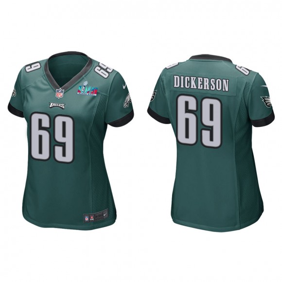 Landon Dickerson Women's Philadelphia Eagles Super Bowl LVII Green Game Jersey