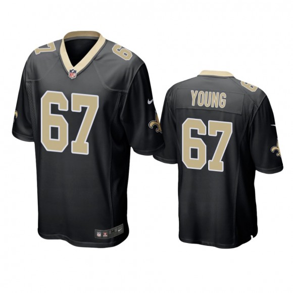 New Orleans Saints Landon Young Black Game Jersey