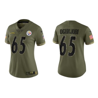 Larry Ogunjobi Women's Pittsburgh Steelers Olive 2022 Salute To Service Limited Jersey