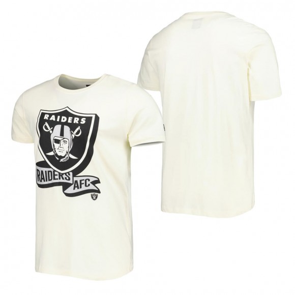 Men's Las Vegas Raiders Cream Sideline Chrome T-Shirt