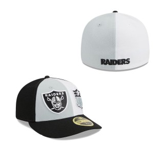 Las Vegas Raiders Gray Black 2023 Sideline Low Profile 59FIFTY Fitted Hat