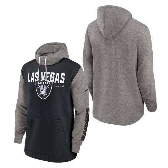 Las Vegas Raiders Nike Black Fashion Color Block Pullover Hoodie