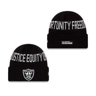 Las Vegas Raiders Social Justice Cuff Knit Hat