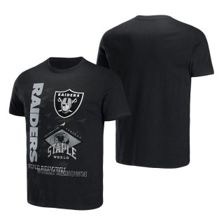 Men's Las Vegas Raiders NFL x Staple Black World Renowned T-Shirt