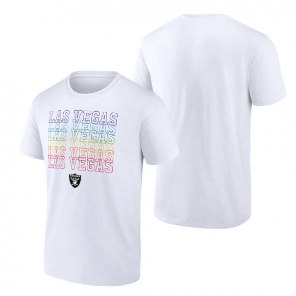 Men's Las Vegas Raiders Fanatics Branded White City Pride Logo T-Shirt