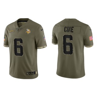 Lewis Cine Minnesota Vikings Olive 2022 Salute To Service Limited Jersey