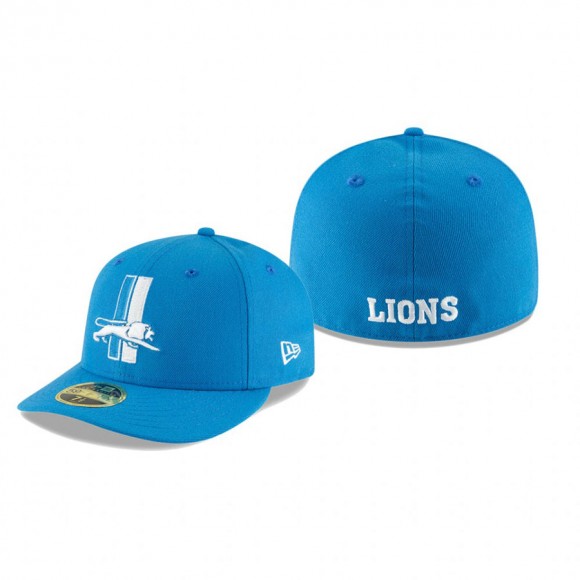 Detroit Lions Blue Omaha Throwback Low Profile 59FIFTY Hat