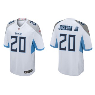 Men's Tennessee Titans Lonnie Johnson Jr. White Game Jersey