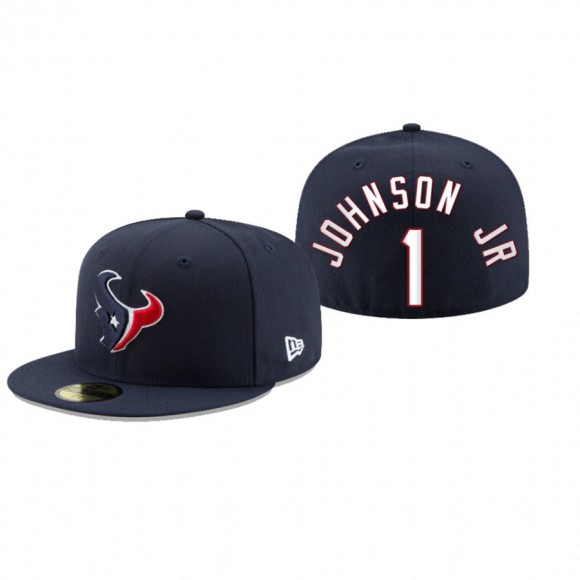 Houston Texans Lonnie Johnson Jr. Navy Omaha 59FIFTY Fitted Hat