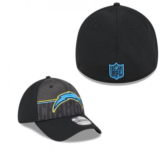 Men's Los Angeles Chargers Black 2023 NFL Training Camp Team Colorway 39THIRTY Flex Fit Hat