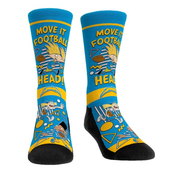 Los Angeles Chargers NFL x Nickelodeon Hey Arnold Crew Socks