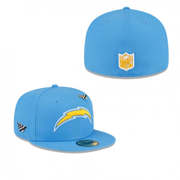 Los Angeles Chargers x Paper Planes Powder Blue Fitted Hat
