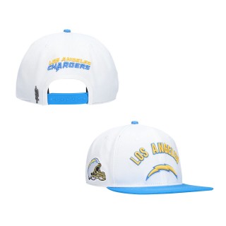 Men's Los Angeles Chargers Pro Standard White Stacked Snapback Hat