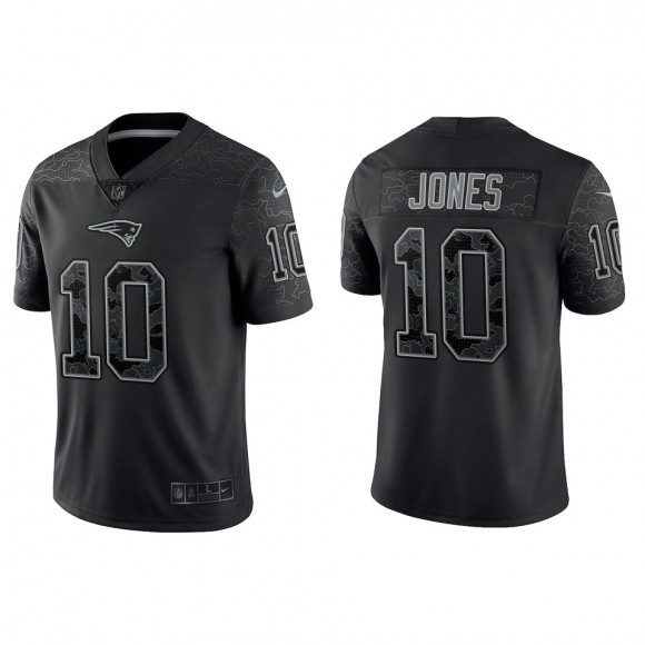 Mac Jones New England Patriots Black Reflective Limited Jersey