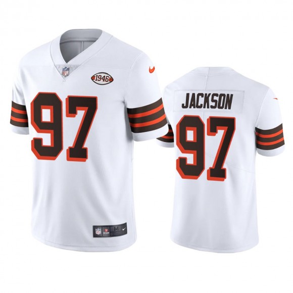 Cleveland Browns Malik Jackson White 1946 Collection Alternate Vapor Limited Jersey - Men's