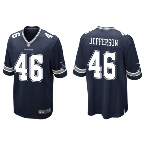 Men's Dallas Cowboys Malik Jefferson Navy Game Jersey