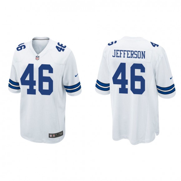 Men's Dallas Cowboys Malik Jefferson White Game Jersey