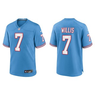 Malik Willis Youth Tennessee Titans Light Blue Oilers Throwback Alternate Game Jersey
