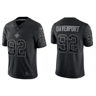Marcus Davenport New Orleans Saints Black Reflective Limited Jersey
