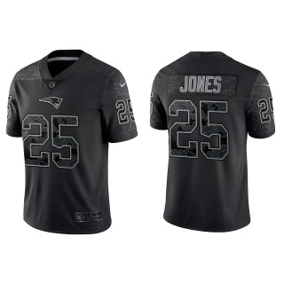 Marcus Jones New England Patriots Black Reflective Limited Jersey