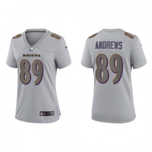 Mark Andrews Women's Baltimore Ravens Gray Atmosphere Fashion Game Jersey