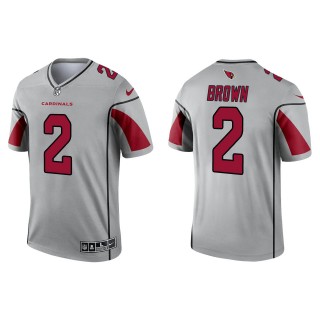 Men's Arizona Cardinals Marquise Brown Silver Inverted Legend Jersey