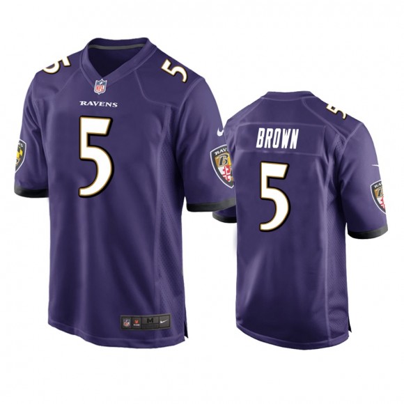 Baltimore Ravens Marquise Brown Purple Game Jersey