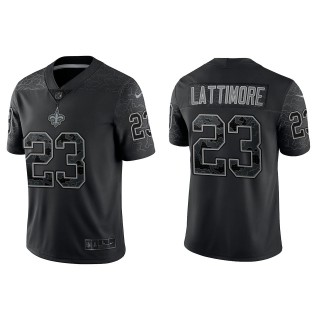 Marshon Lattimore New Orleans Saints Black Reflective Limited Jersey