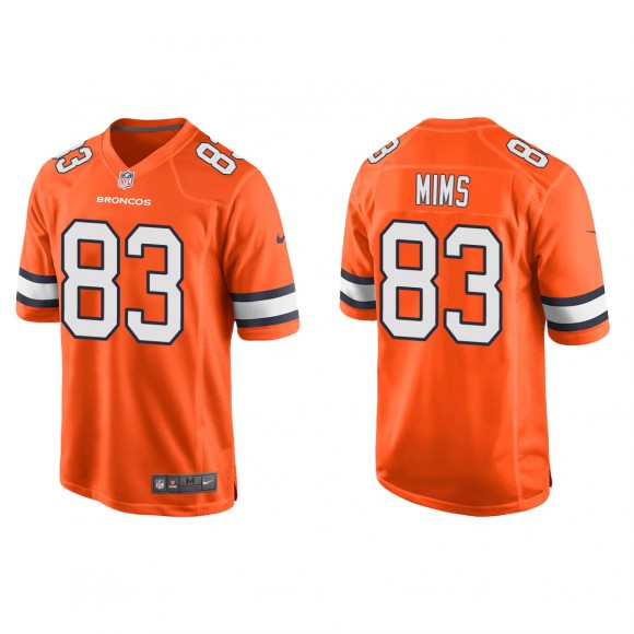 Marvin Mims Orange 2023 NFL Draft Alternate Game Jersey