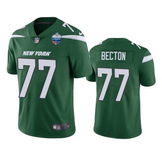 New York Jets Mekhi Becton Green 2021 London Games Patch Limited Jersey