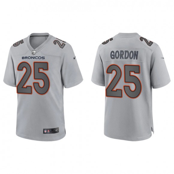 Melvin Gordon Men's Denver Broncos Gray Atmosphere Fashion Game Jersey