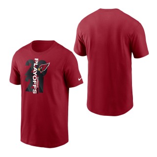 Men Arizona Cardinals Cardinal 2021 NFL Playoffs Bound T-Shirt