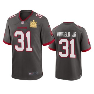 Tampa Bay Buccaneers Antoine Winfield Jr. Pewter Super Bowl LV Champions Game Jersey