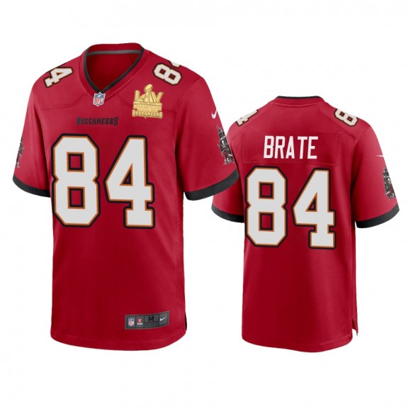 Tampa Bay Buccaneers Cameron Brate Red Super Bowl LV Champions Game Jersey