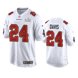 Tampa Bay Buccaneers Carlton Davis White Super Bowl LV Game Fashion Jersey