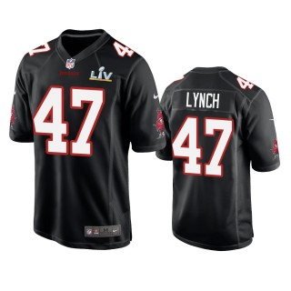 Tampa Bay Buccaneers John Lynch Black Super Bowl LV Game Fashion Jersey