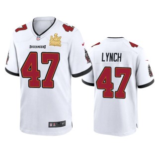 Tampa Bay Buccaneers John Lynch White Super Bowl LV Champions Game Jersey