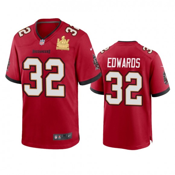 Tampa Bay Buccaneers Mike Edwards Red Super Bowl LV Champions Game Jersey