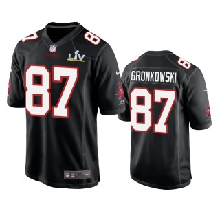 Tampa Bay Buccaneers Rob Gronkowski Black Super Bowl LV Game Fashion Jersey