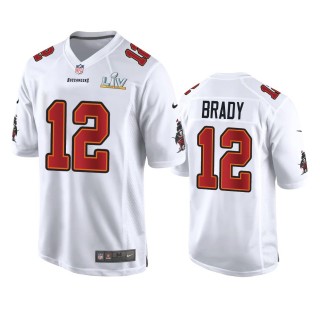 Tampa Bay Buccaneers Tom Brady White Super Bowl LV Game Fashion Jersey