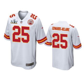 Kansas City Chiefs Clyde Edwards-Helaire White Super Bowl LV Game Jersey